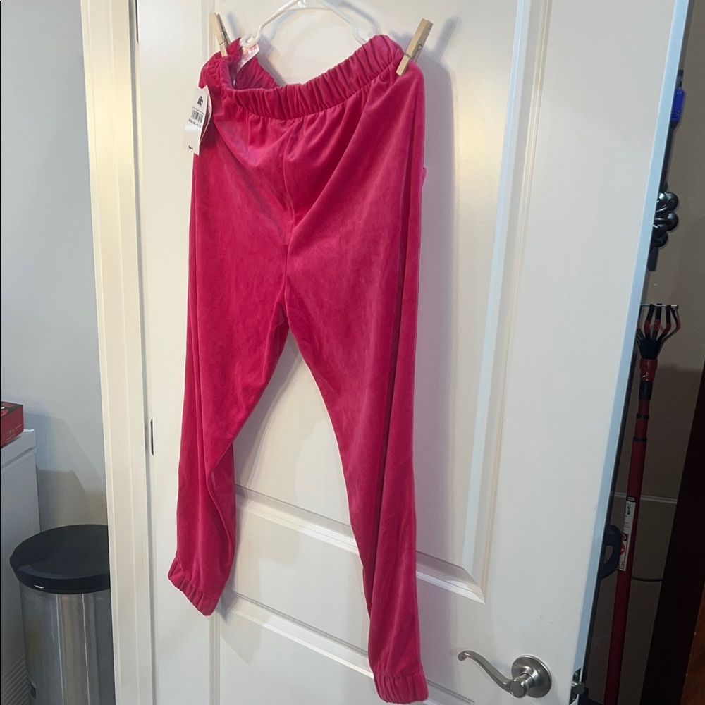 Girls 2X plus Juicy Couture pink Velour Pants - Picture 3 of 3